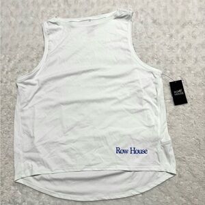 NWT-  ROW HOUSE White High Neck Athletic Fitness Tank top